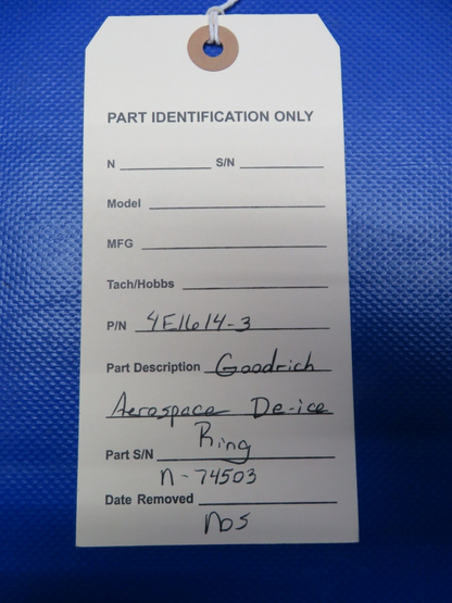Goodrich Aerospace De-Ice Ring P/N 4E1614-3 NOS (0224-168)