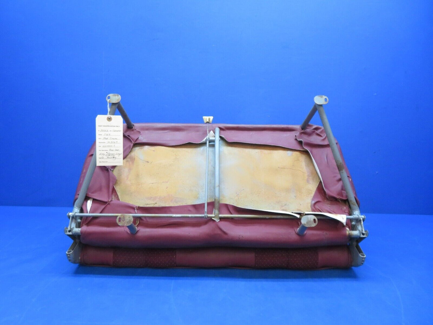 Cessna 172 / 172I Rear Seat Assy Maroon Vinyl Reclining P/N 0514010-1 (0923-608)