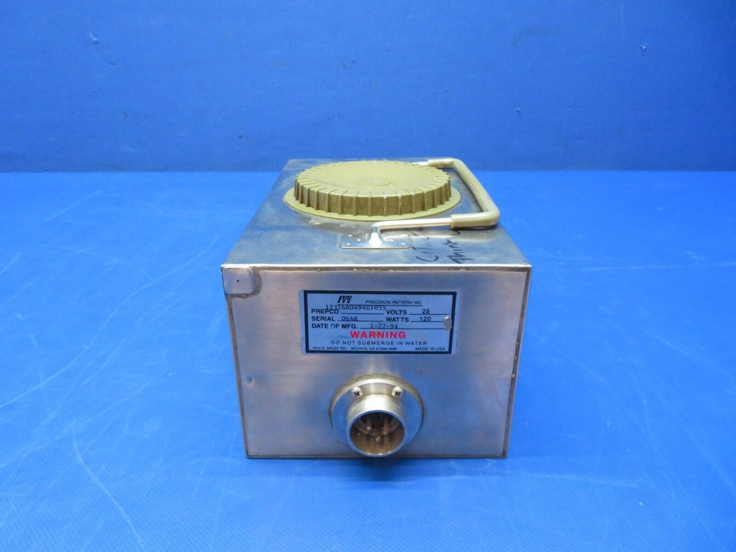 Precision Pattern Water Tank / Coffee 28v P/N 12316A0494G1055 TESTED (0124-326)
