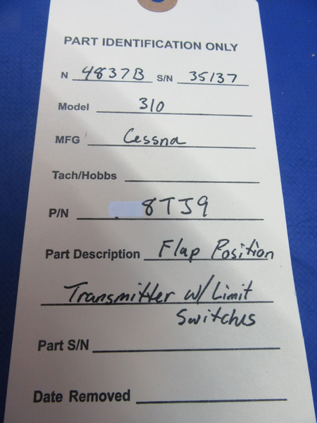 Cessna 310 Flap Position Transmitter w/ limit switches P/N 8TJ9 (0923-19)