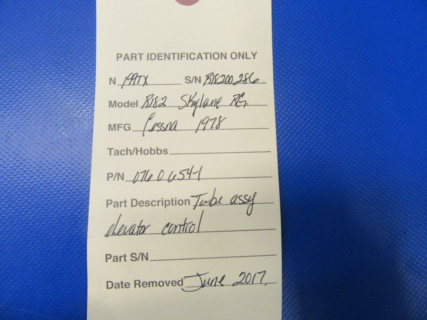 Cessna R182 Elevator Control Tube P/N 0760654-1 (0817-62)