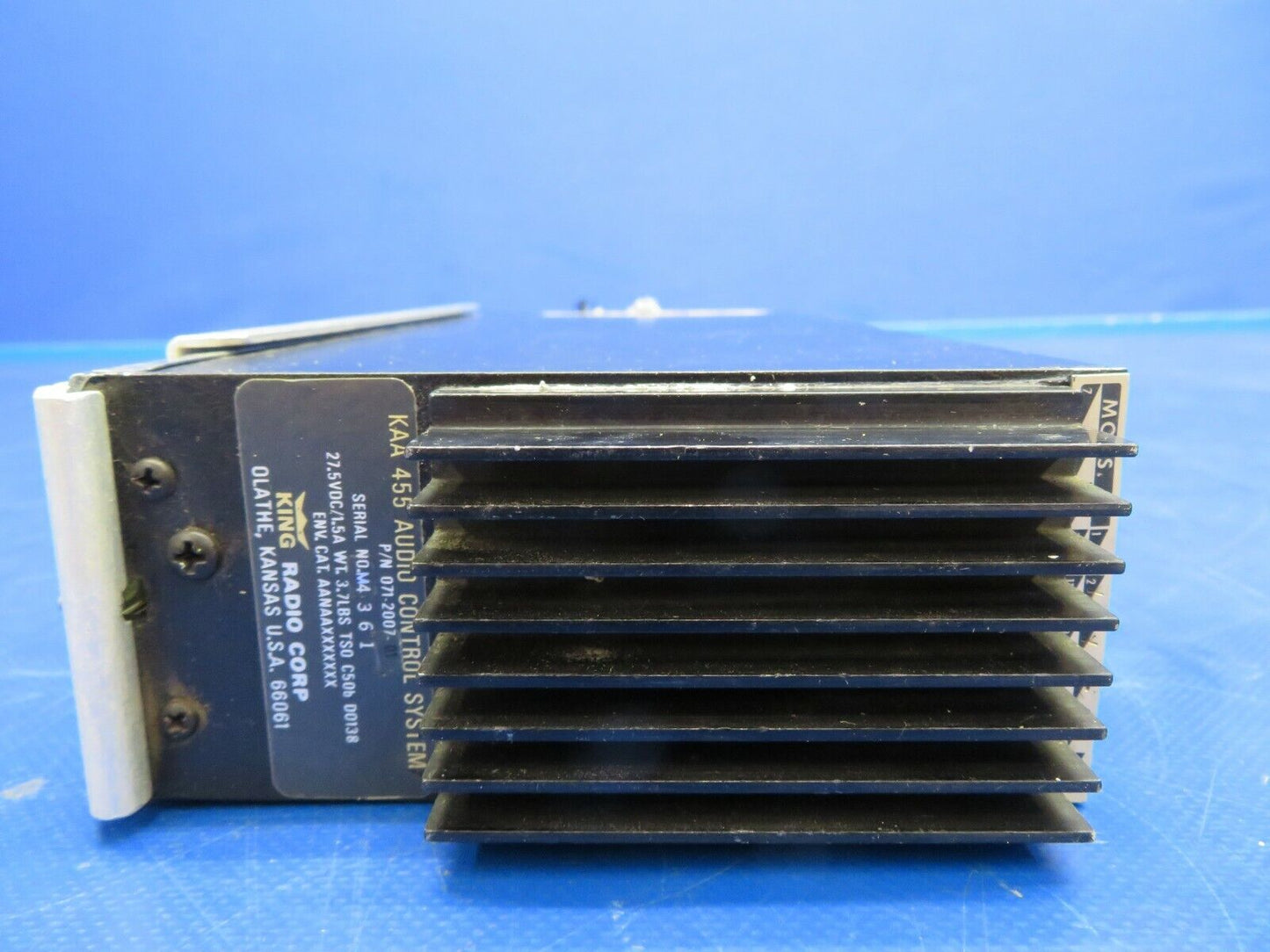 King KAA 455 Audio Control System 27.5V  P/N 071-2007 (0720-457)