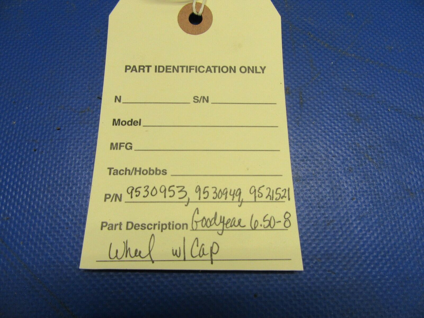 Goodyear 6.50-8 Wheel w/ Dust Cap P/N 9530953, 9530949, 9521521 (0821-619)