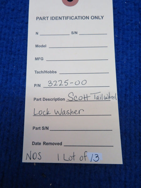 Scott Tail Wheel Lock Washer P/N 3225-00 LOT OF 13 NOS (0722-376)