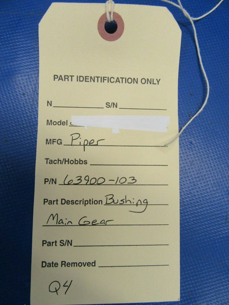 Piper Main Gear Bushing P/N 63900-103 NOS (0419-419)