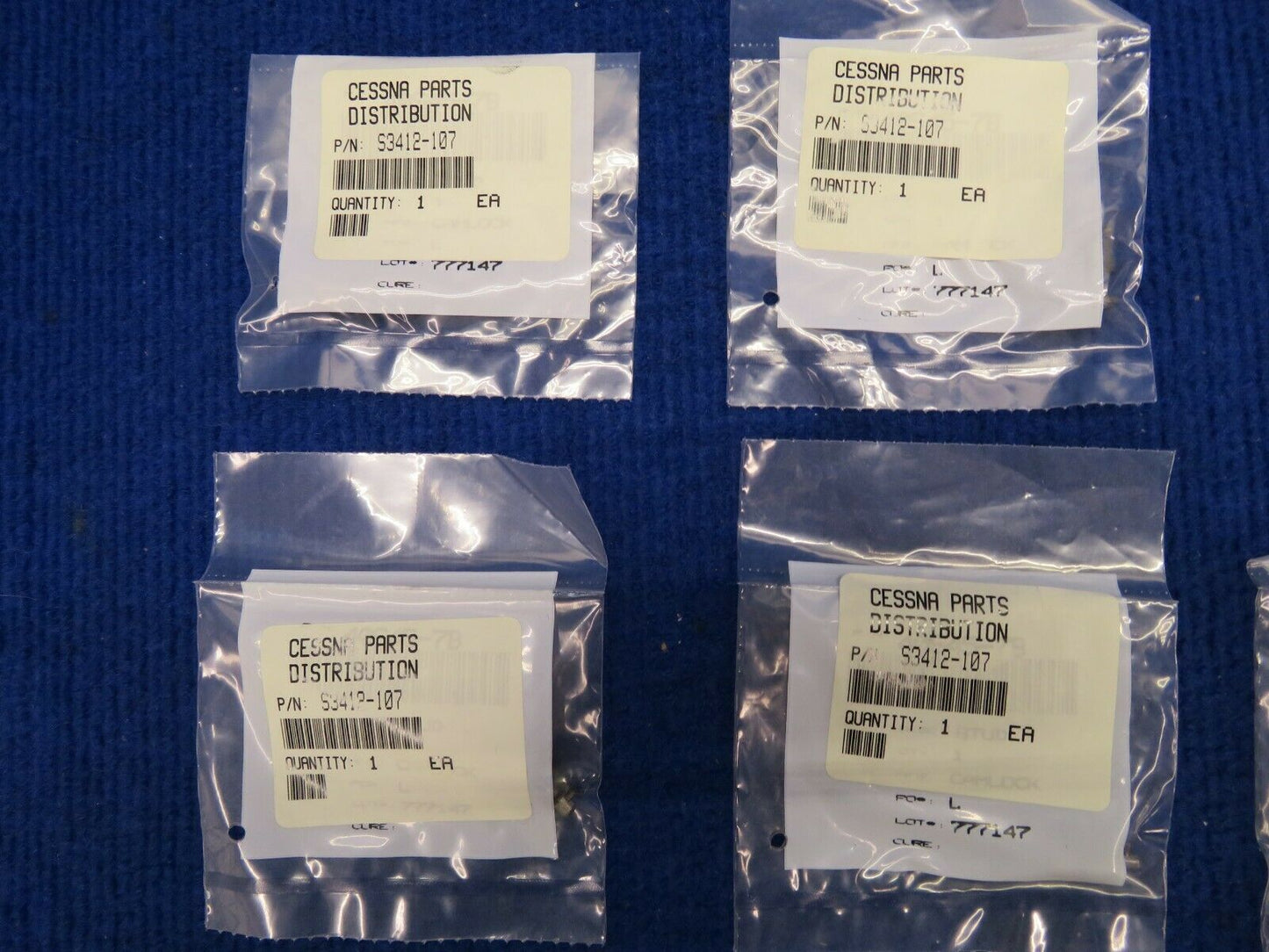 Cessna Fastener P/N S3412-107 LOT OF 10 NOS (0522-149)