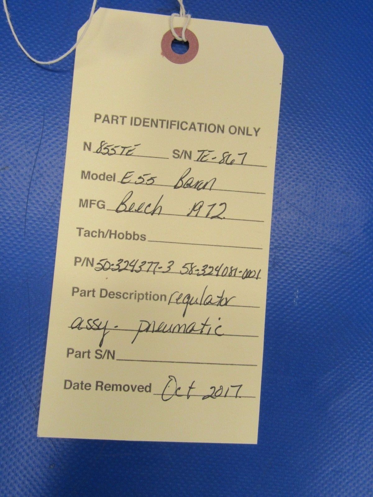 Beech Baron Regulator Assy - Pneumatic P/N 50-324377-3 (1117-40)