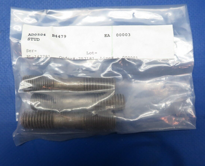 McCauley Threaded Propeller Stud P/N B4479, B-4479 LOT OF 3 NOS (0523-194)