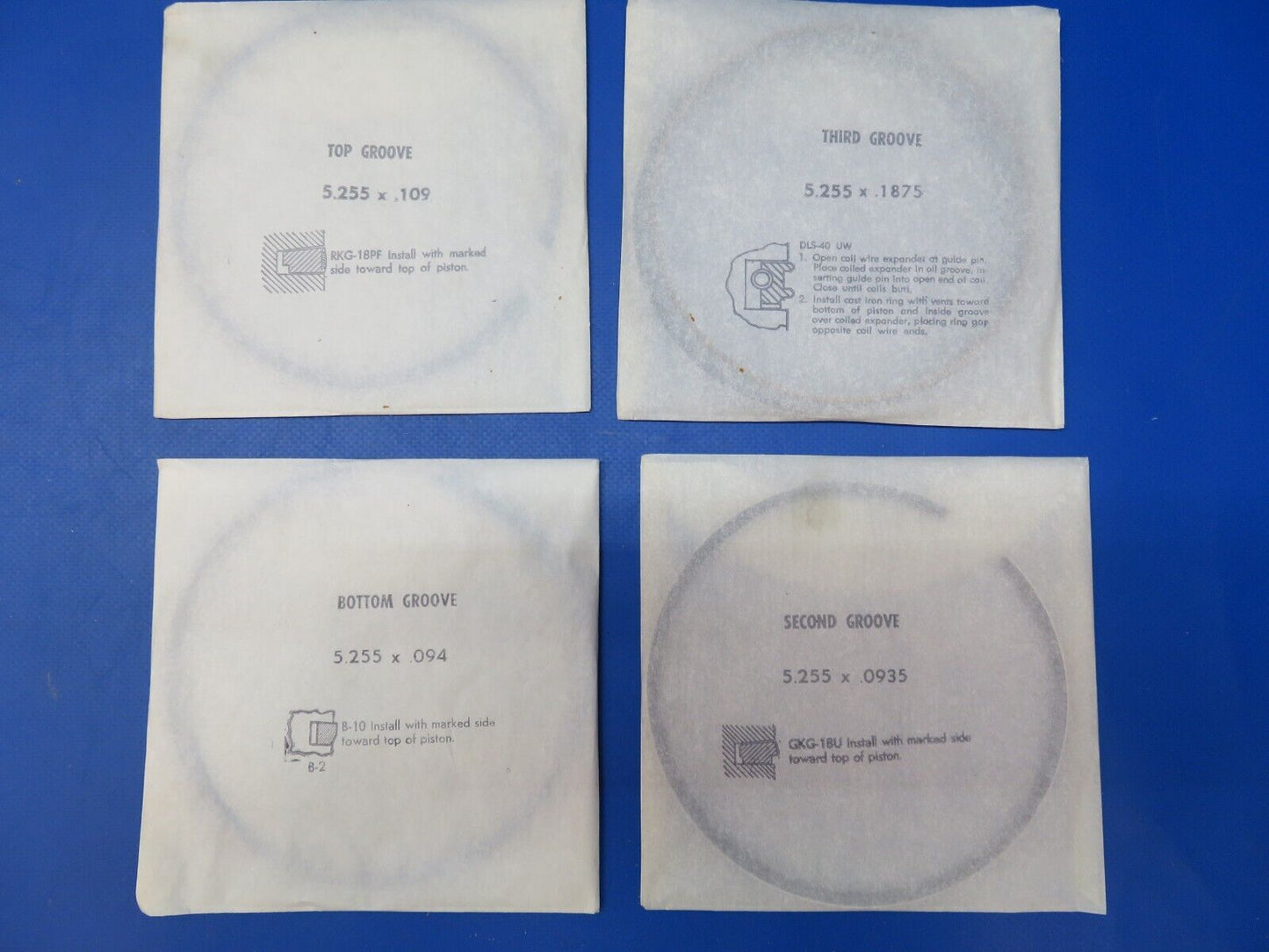 Continental .005" Oversize Piston Ring Kit P/N 640625A3P005 (1222-368)