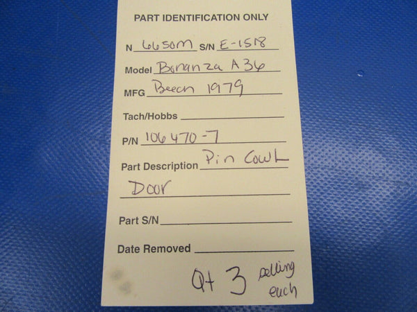Beech Bonanza A36 Pin Cowl Door P/N 106470-7 (0719-51)