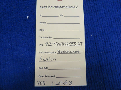 Beechcraft Switch P/N BZ7RW82255518T LOT OF 3 NOS (0522-99)