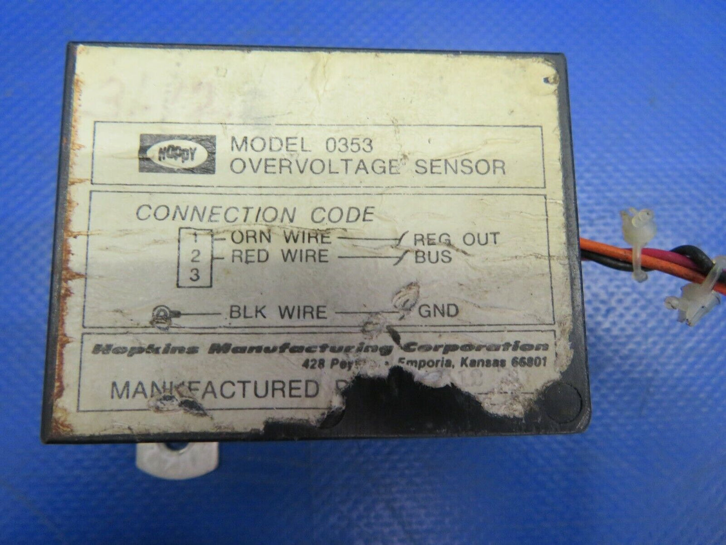 Hopkins Over Voltage Sensor P/N 0353 30 Day Warranty (0720-505)