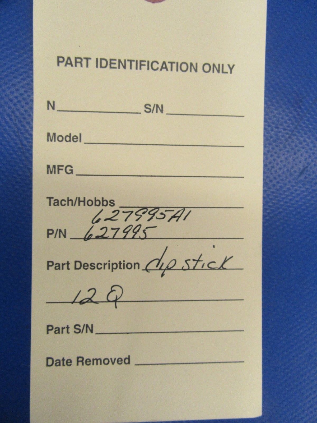 Continental IO-470 / IO-550 Dipstick 12 Quarts P/N 627995, 627995A1 (0918-145)