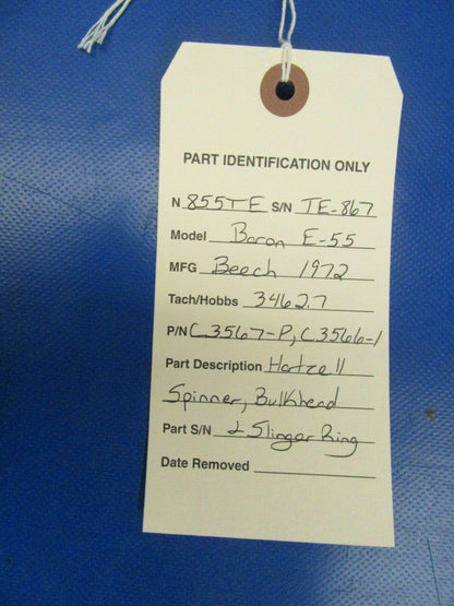 Hartzell Spinner, Bulkhead & Slinger Ring P/N C35671P, C3566-1 (1219-112)