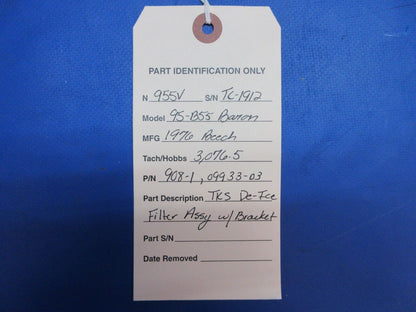 Beech 95-B55 Baron TKS De-Ice Filter w/ Bracket P/N 908-1, 09933-03 (0623-727)