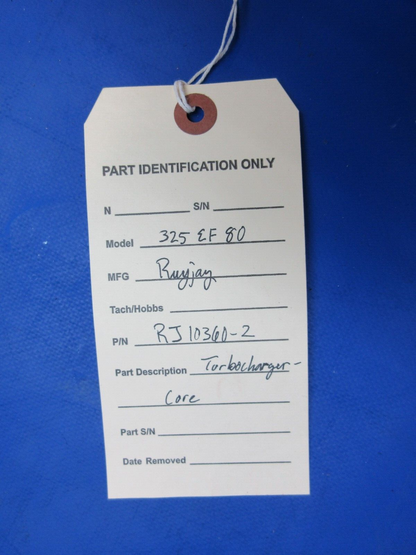 Rayjay 325EF80 Turbocharger P/N RJ10360-2 CORE (1123-680)