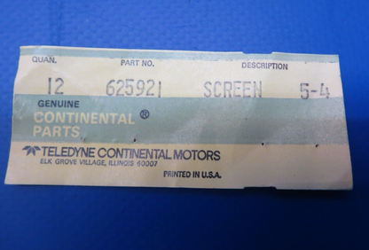 Continental Screen Fuel Injector Nozzle P/N 625921 LOT OF 5 NOS (1022-407)