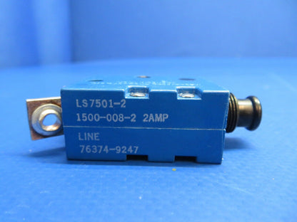 Mechanical Products Circuit Breaker 2 Amp P/N LS7501-2 NOS (1022-597)
