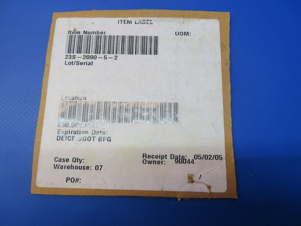 BF Goodrich Beech Deice Boot P/N 235-2090-5-2 NOS (1022-376)