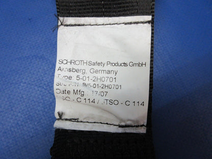Diamond DA-42 RH Rear Schroth Safety Belt Assy P/N 5-01-2H0701 (0623-139)