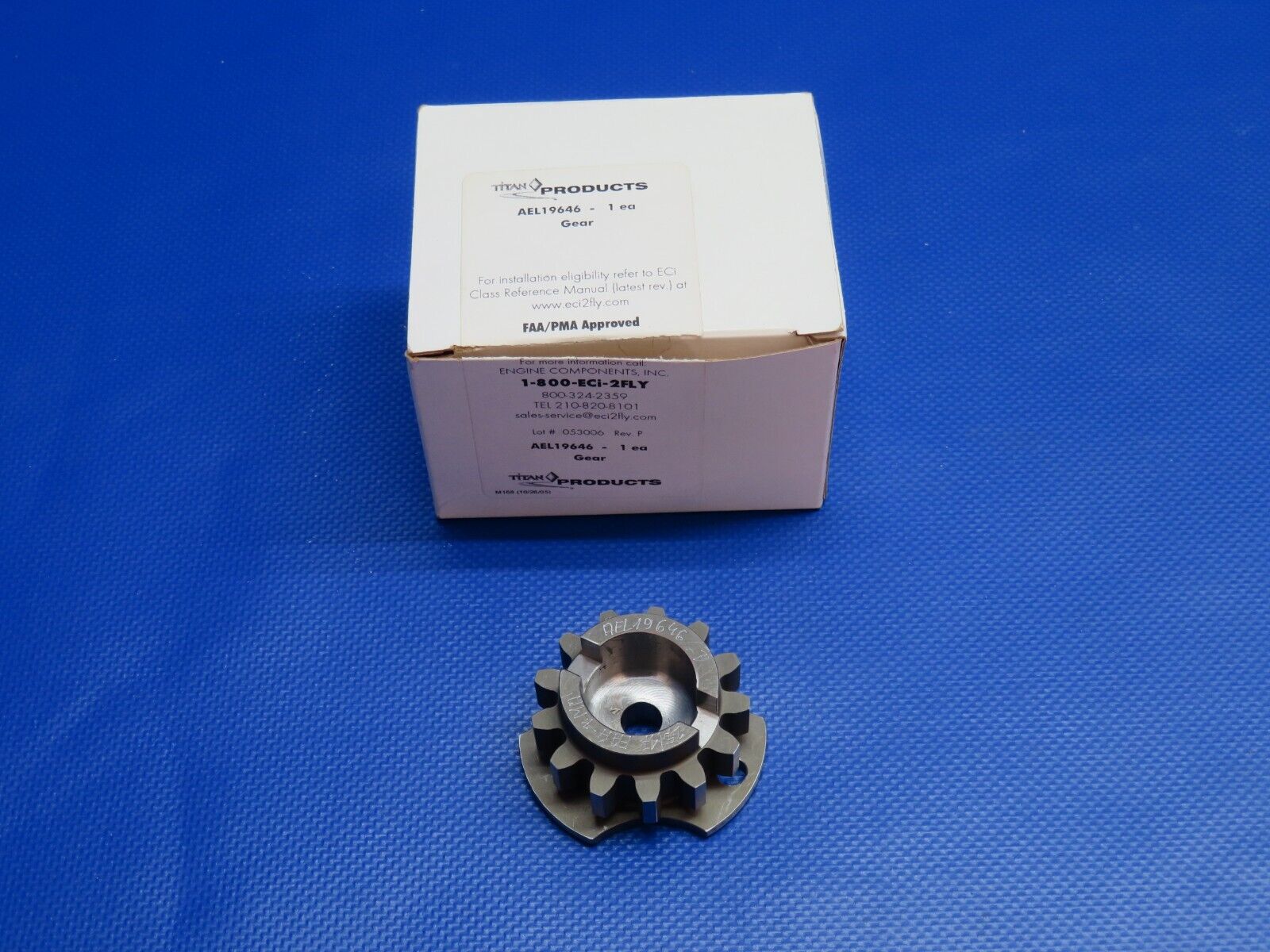 Continental Crankshaft Gear P/N AEL19646 NOS (1223-1066)