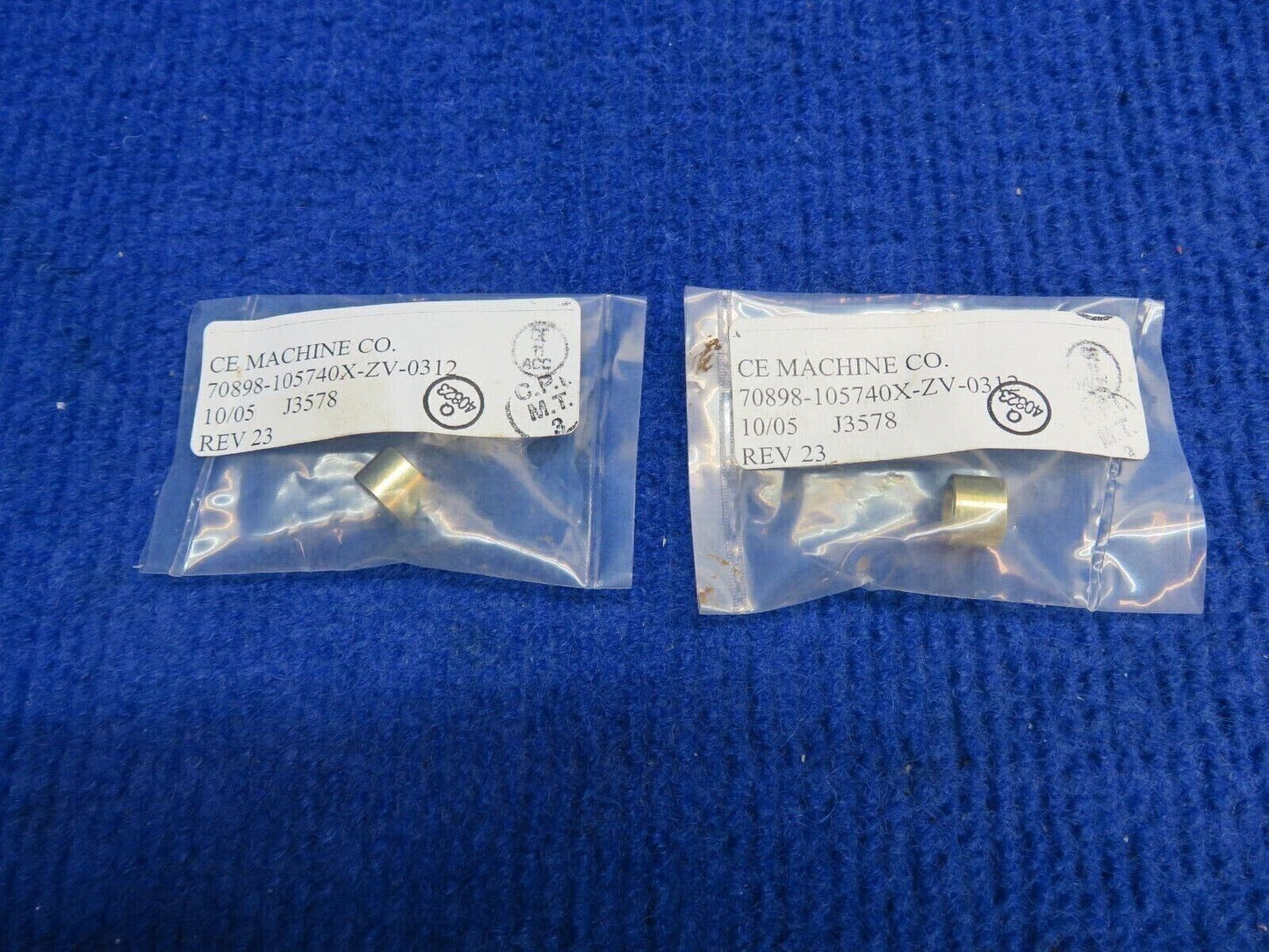 Bushing P/N 105740X-ZV0312 LOT OF 2 NOS (0622-395)
