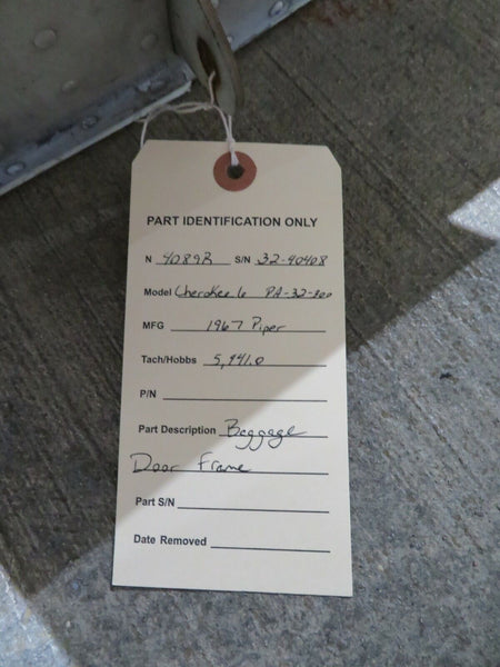 1967 Piper PA-32-300 Baggage Utility Door Frame & Structure (1121-119)