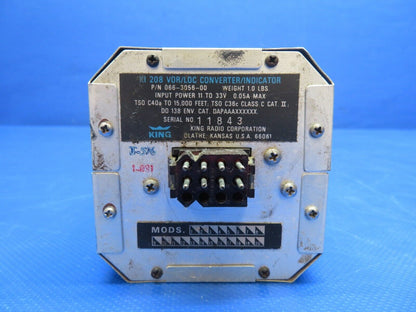 King KI208 VOR/LOC Converter/Ind. 11/33V P/N 066-3056-00 WARRANTY (0324-1737)