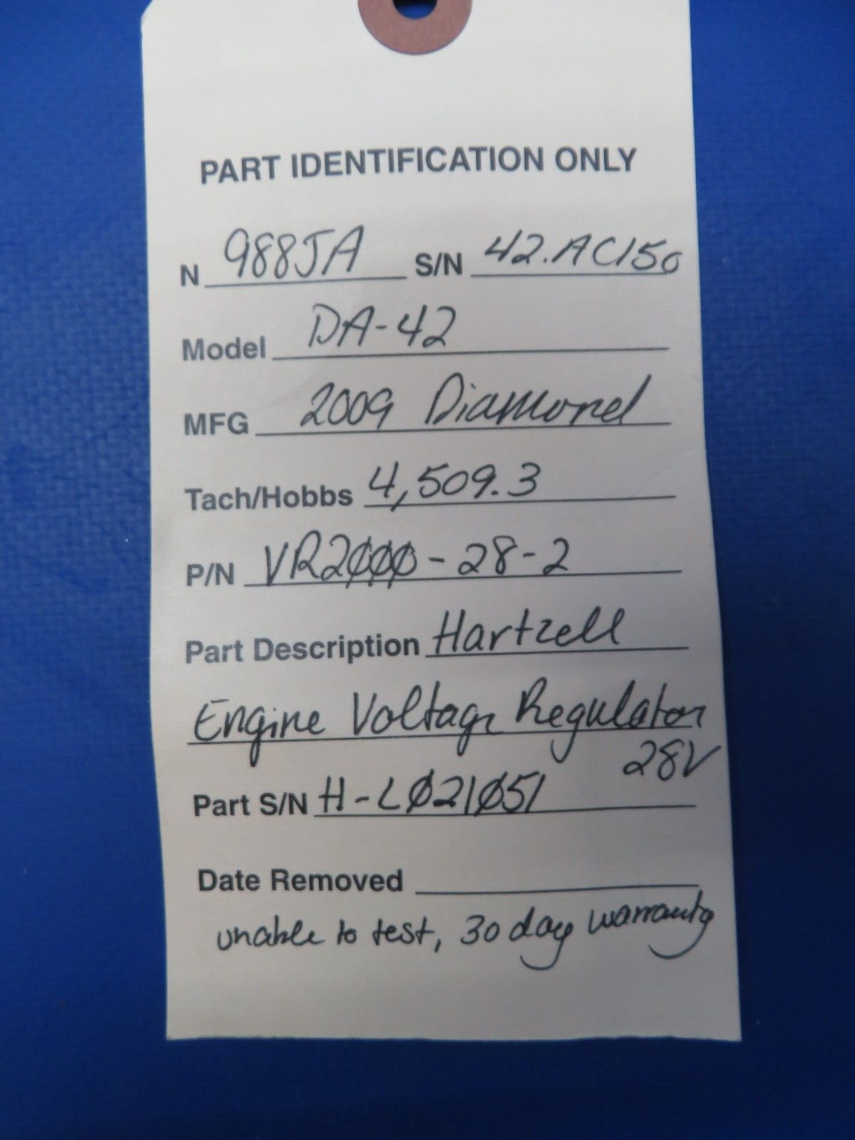 Diamond DA-42 Hartzell Engine Voltage Regulator 28v P/N VR2000-28-2 (0623-543)