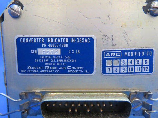 ARC Converter Indicator Mods 1 & 2 P/N 46860-1200, IN 385AC (1022-734)