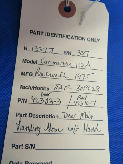 Rockwell Commander Door Main Landing Gear w / Push Rod 42302-3 (1020-39)