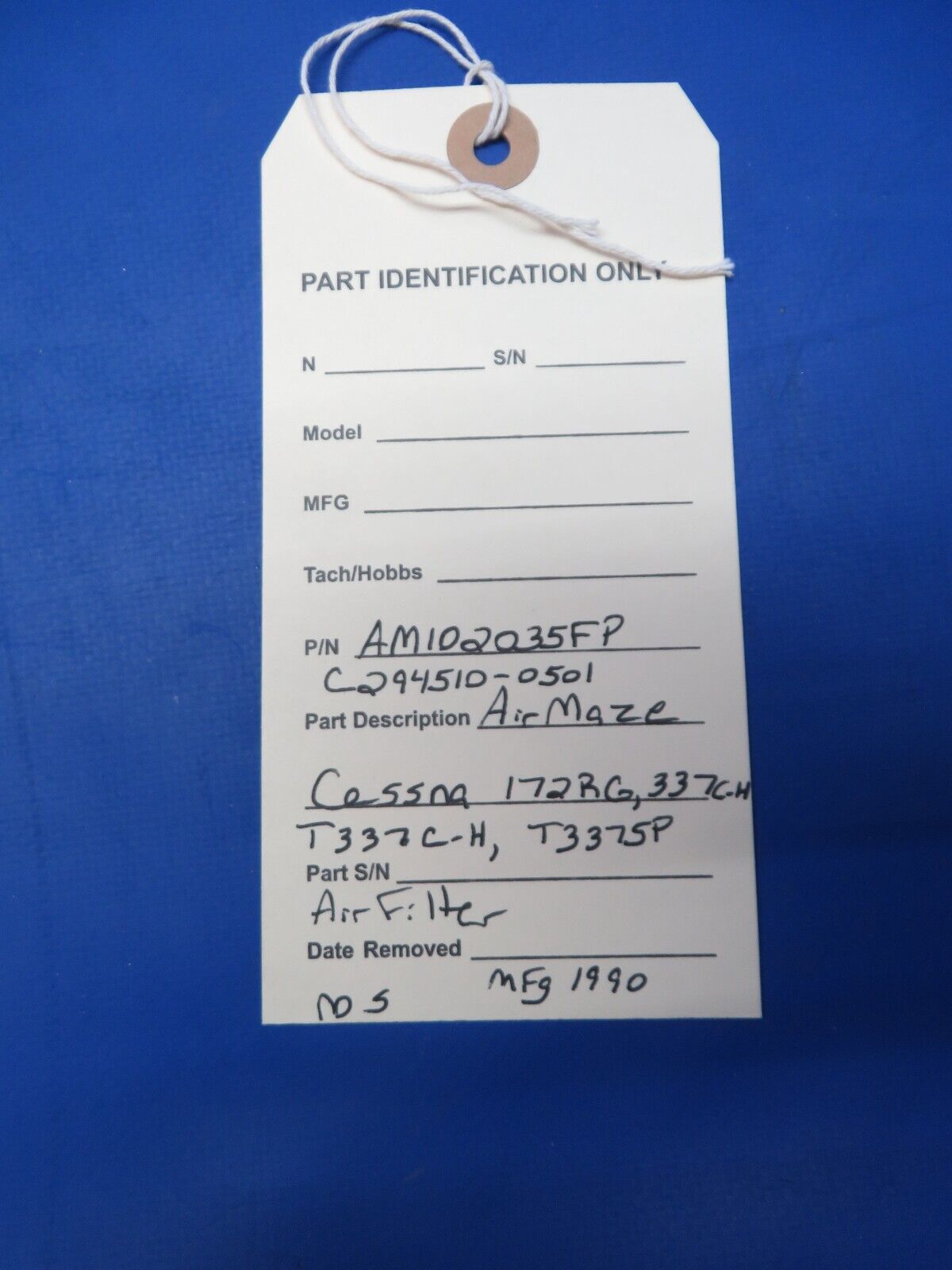 AirMaze Cessna 172RG Air Filter P/N AM102035FP NOS (0923-583)