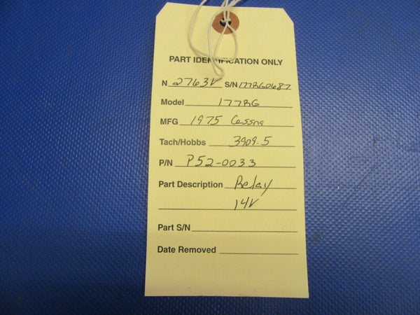 Cessna Cardinal 177RG Lamar Relay 14 Volts P/N P52-0033 (0621-459)