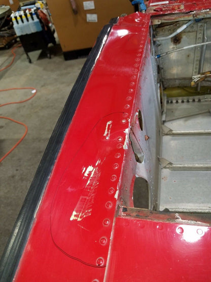 Damaged 1961 Beech 35-A33 Debonair / Bonanza Left Wing 33-110000-661 (0918-224)