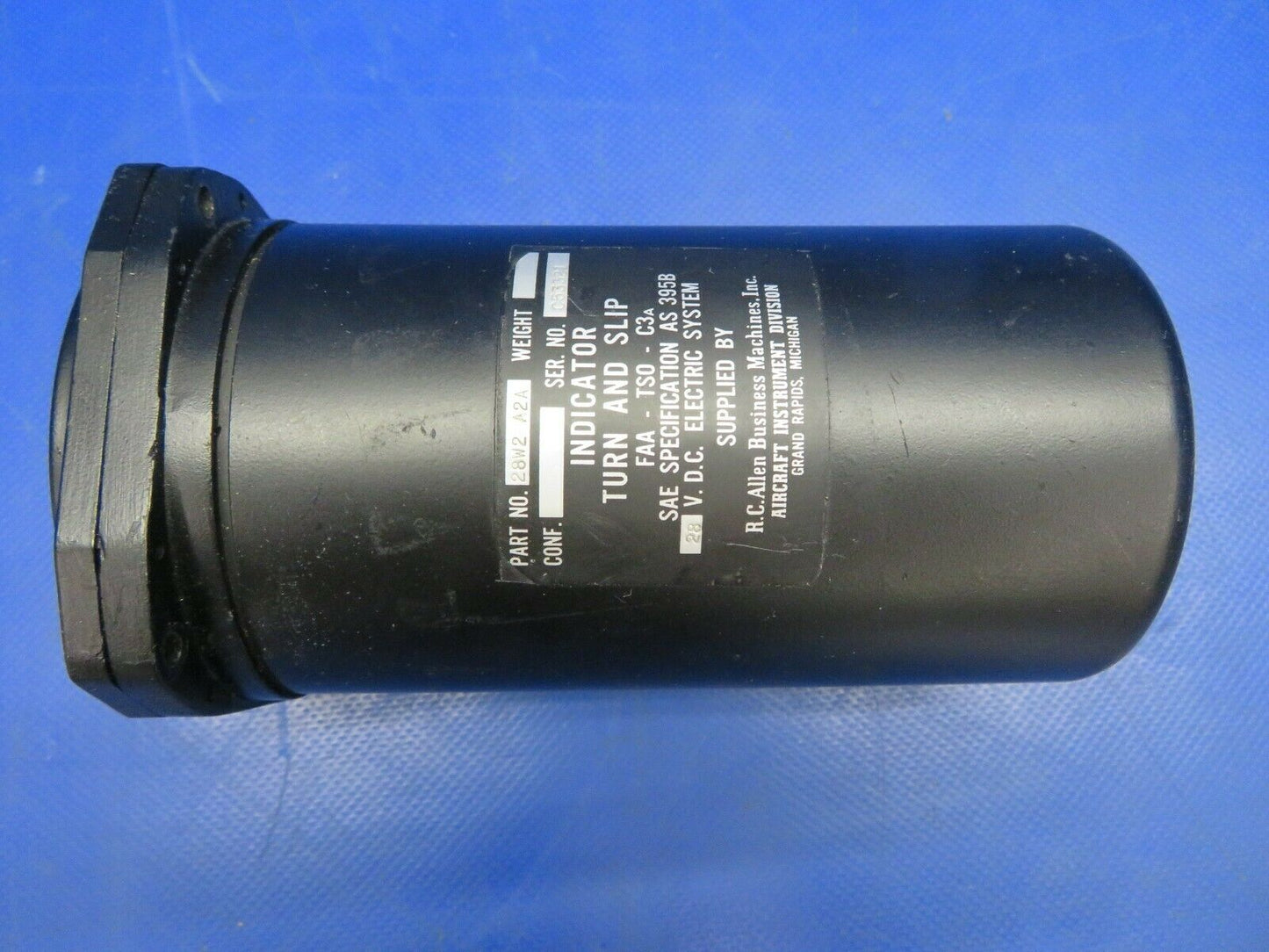 R.C. Allen Indicator Turn & Slip 28 V P/N 28W2-A2A (0620-717)