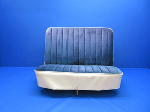 1962 Cessna 172 / 172C Rear Seat P/N 0500104-9 White Vinyl & Cloth (0723-318)