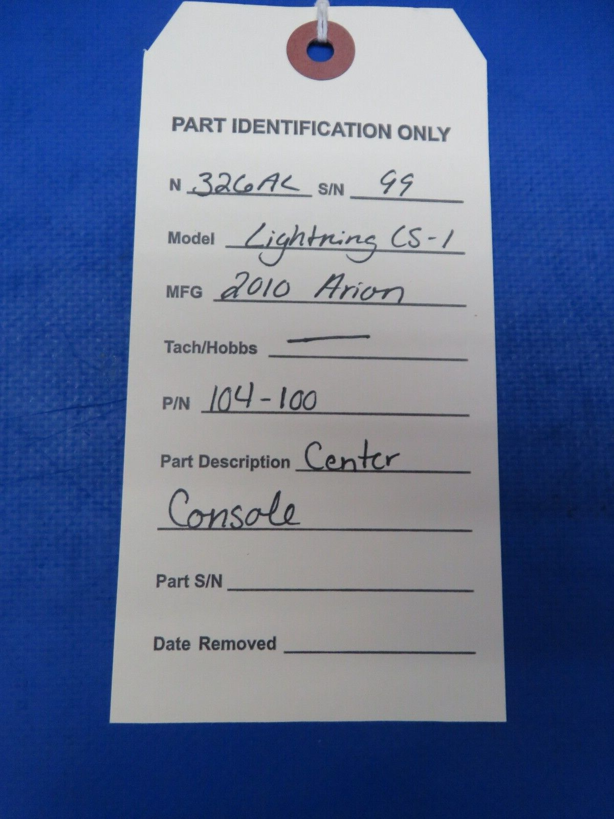 Arion Lighting Center Console P/N 104-100 (1123-359)