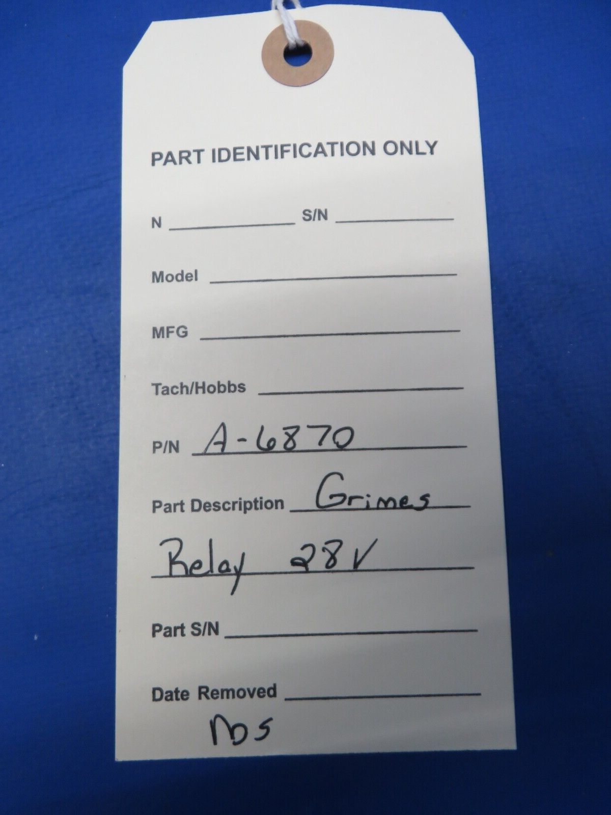 Grimes Relay 28v P/N A-6870 NOS (0923-735)