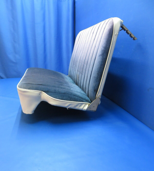 1962 Cessna 172 / 172C Rear Seat P/N 0500104-9 White Vinyl & Cloth (0723-318)