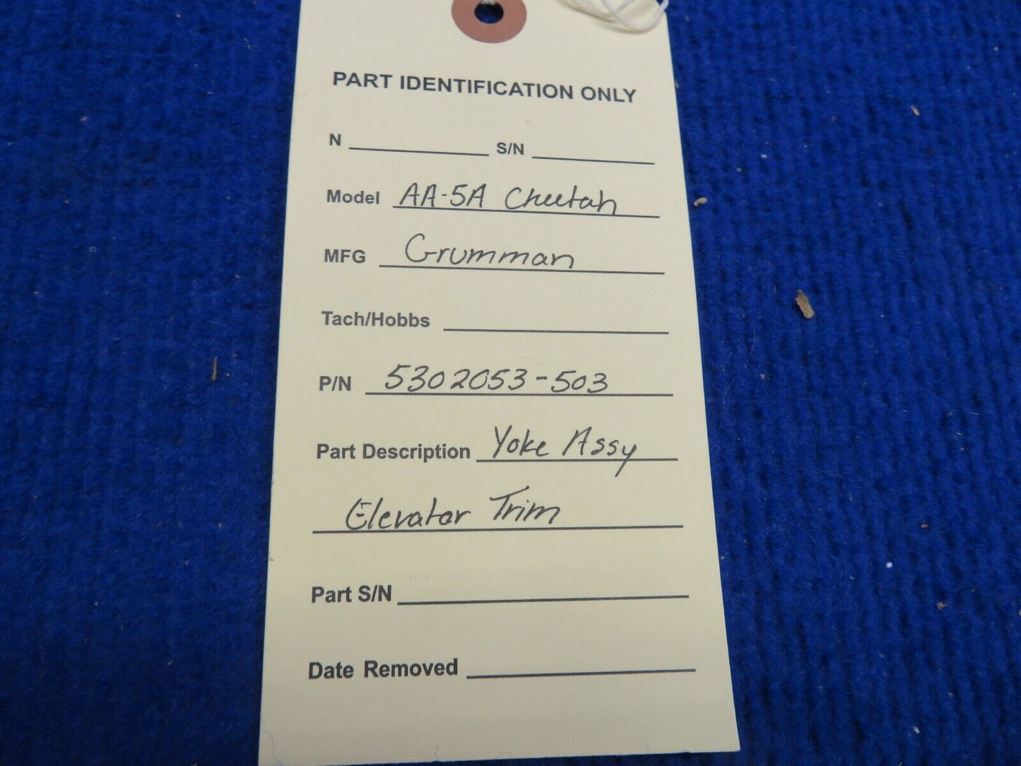 Grumman AA-5A Cheetah Yoke Assy Elevator Trim P/N 5302053-503 (0322-394)