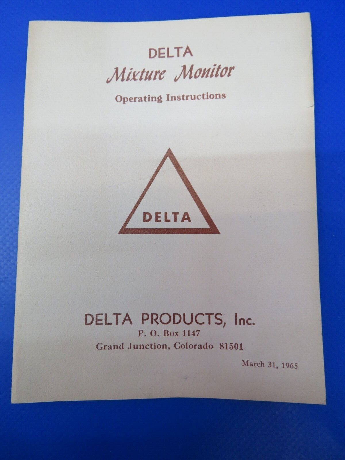 Delta Mixture Monitor Kit Model 2000 24V P/N 2000 NOS (1022-318)