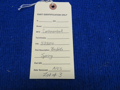 Continental Baffle Spring NOS LOT OF 3 P/N 533210 (0222-313)