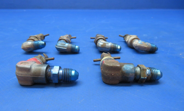 Beech Baron Fuel Drain Couplers w/ CCA-4850 Drain Valves LOT OF 6 (0623-394)