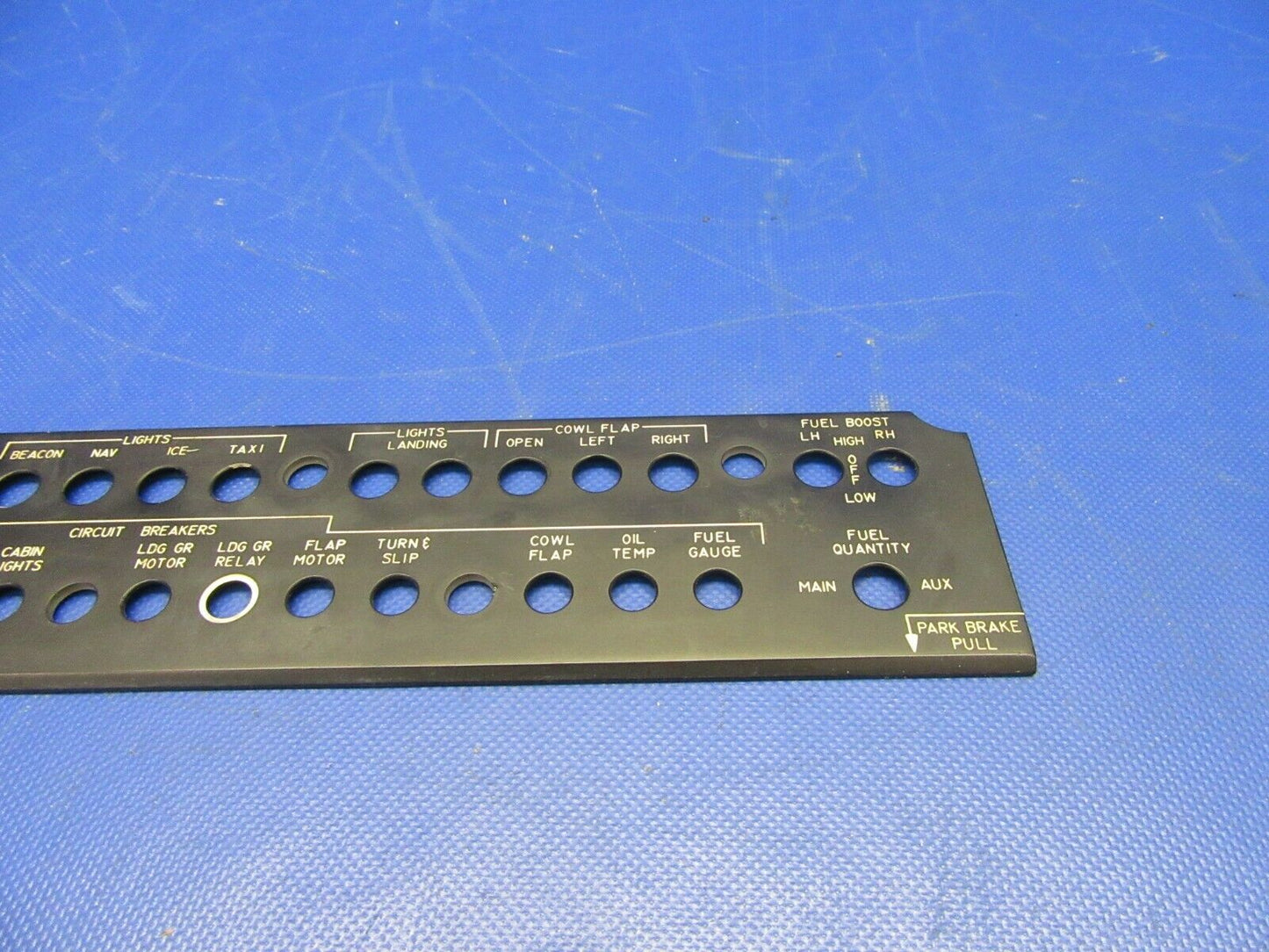 Beech 95-B55 Baron Panel Sub-Panel Edge Lit LH 96-324034-1 (1021-407)
