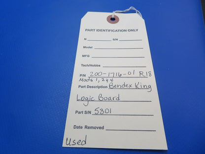 Bendix King Logic Board Mods 1, 2 & 4 P/N 200-1716-01R18 (0922-779)