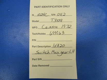 Cessna 310 / T310Q Switch Main Gear LH 1VA20 28 Volts (0619-384)