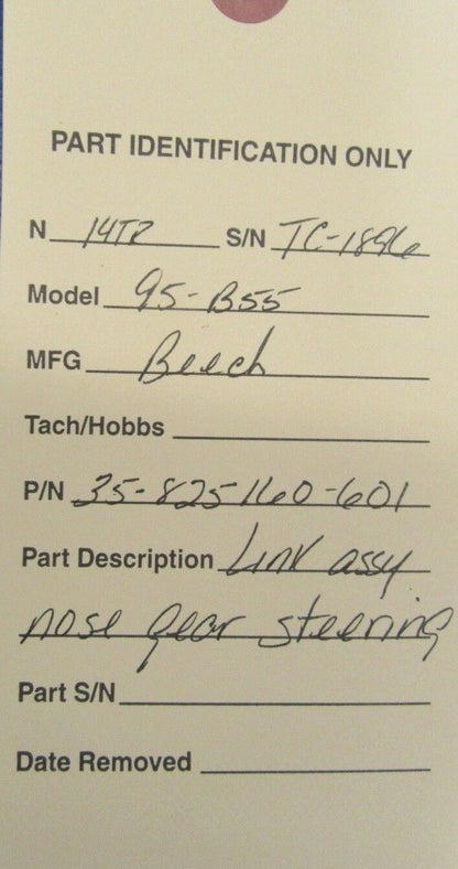 Beech Baron 95-B55 Link Assy Nose Gear Steering P/N 35-825160-601 (1018-310)
