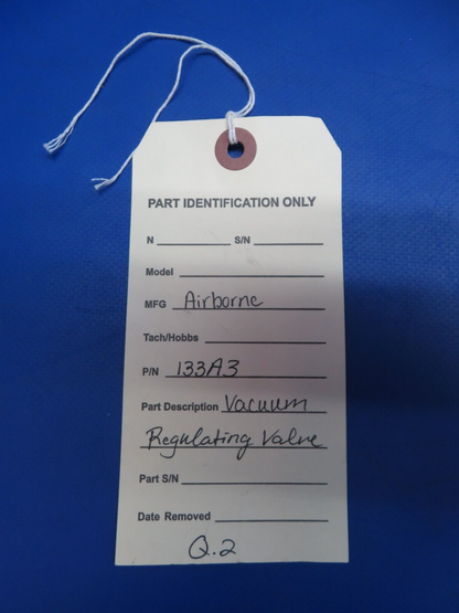 Airborne Vacuum Regulating Valve P/N 133A3 (0423-315)