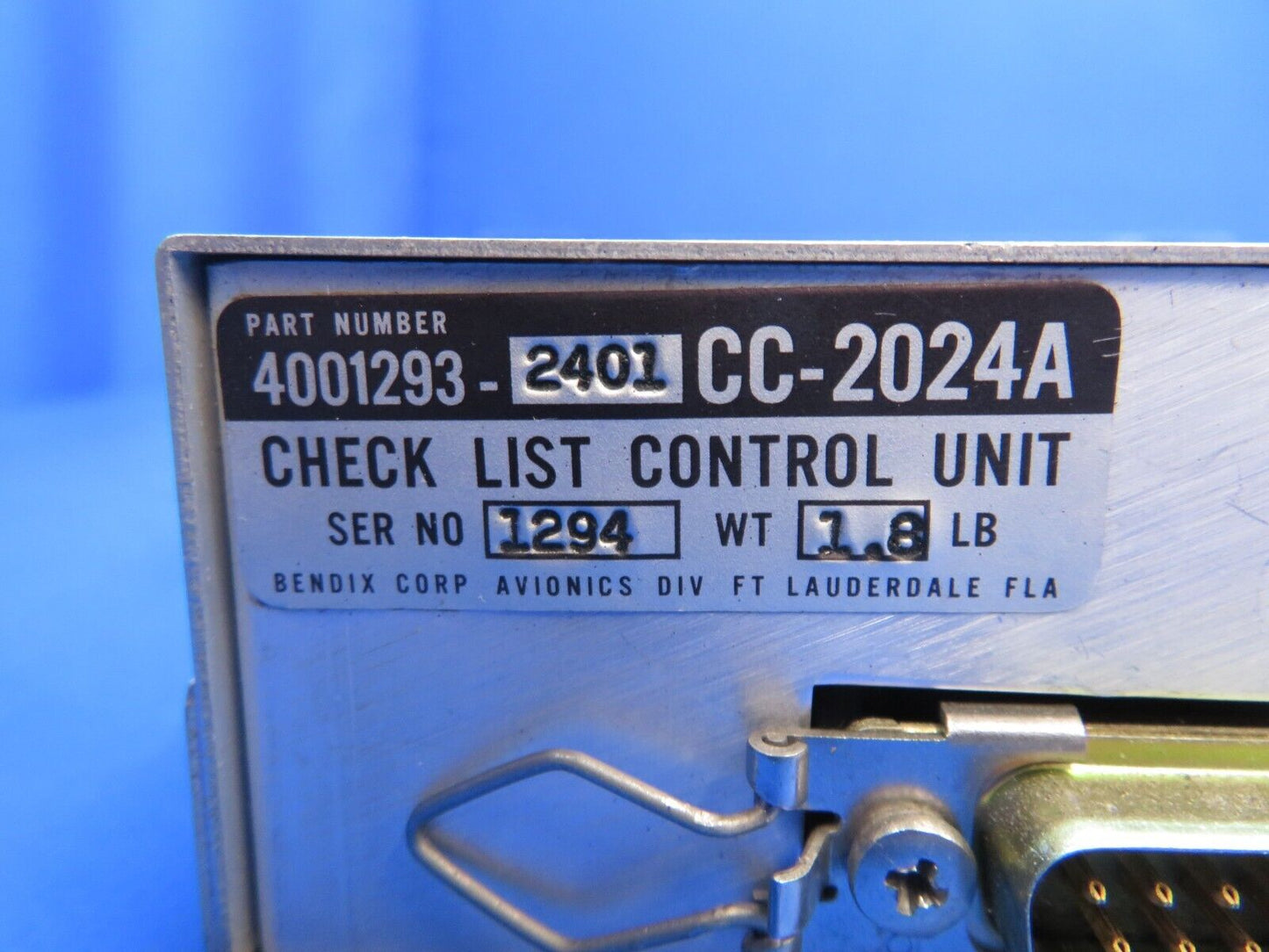 Piper PA-34-200T Seneca II Check List Control Unit P/N CC-2024A (0223-845)
