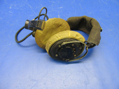 Vintage Aviation Headset WWII Era (LOT OF 3) PARTS or COLLECTIBLE (1021-451)